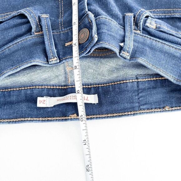 Levi's 710 Women's Stretch Super Skinny Denim Jeans Blue Size 24 - Picture 7 of 9